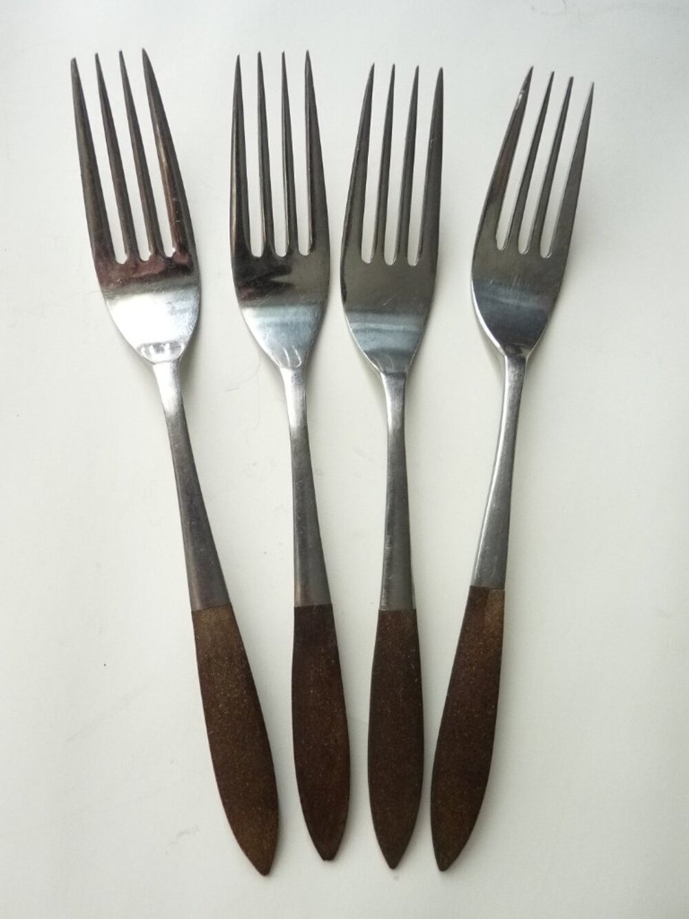 Vintage‎ EPIC Eco Forged Stainless Steel Utensil Set of 4 forks 7.25"